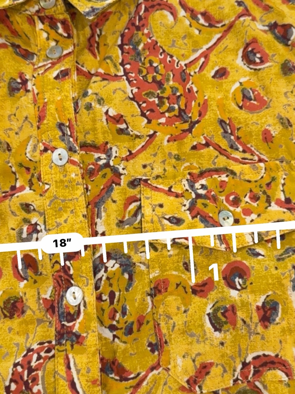Sundance Yellow Paisley Button-Up Shirt - Picture 11 of 12